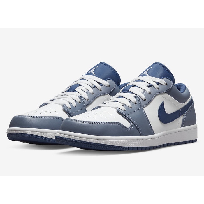 《Value》Nike Air Jordan 1 Low 白藍 海軍藍 銀藍 低筒 滑板鞋 情侶鞋 553558-414