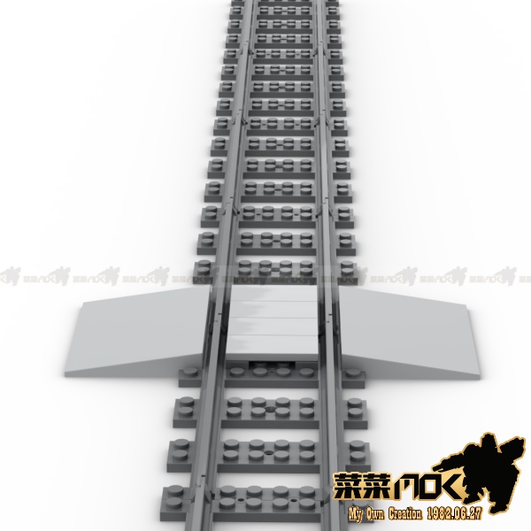 菜菜 MOC 第三方 斜坡 火車 軌道 鐵軌 穿越用斜坡 火車 橋 相容 樂高 LEGO 積木 4515 53401