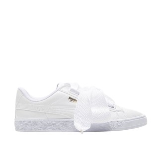 PUMA 女鞋 W BASKET HEART PATENT WHITE 蝴蝶結 白【A-KAY0】【363073-02】