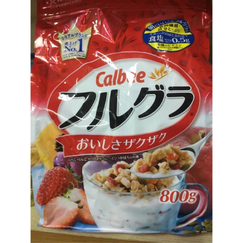 Calbee 日本製 水果口味 麥片 卡樂比水果麥片800g