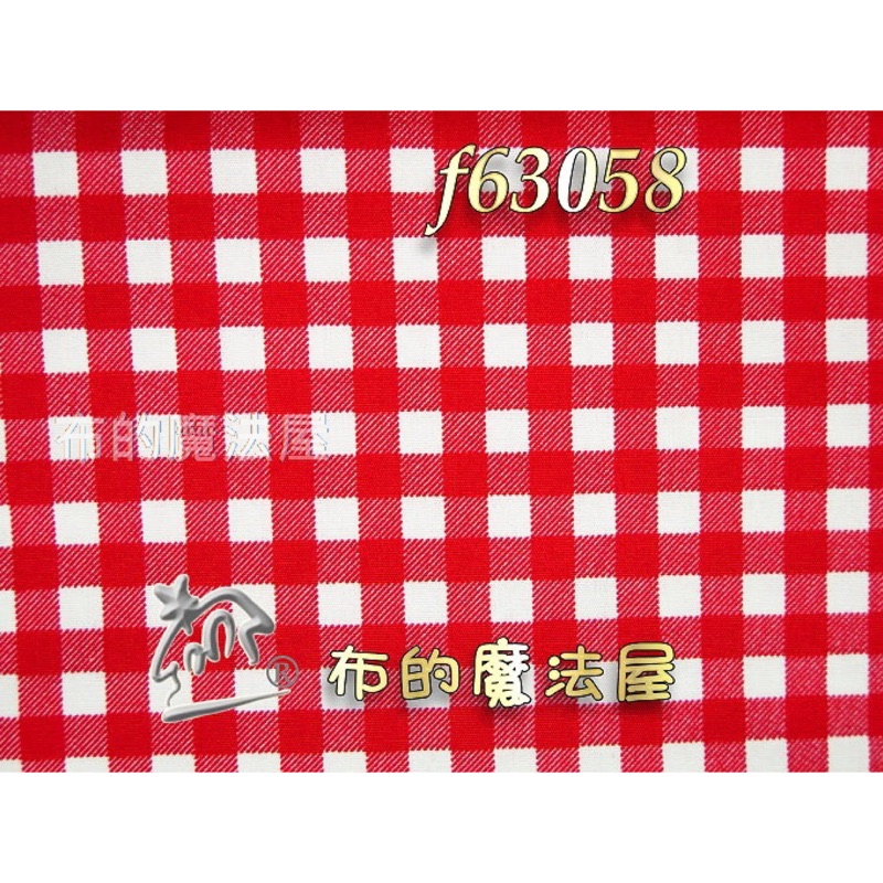 【布的魔法屋】f63058-紅色基本圖案6mm格紋布料日本進口布料純棉布料(拼布布料/拼布材料,手工藝材料,可作拼布包
