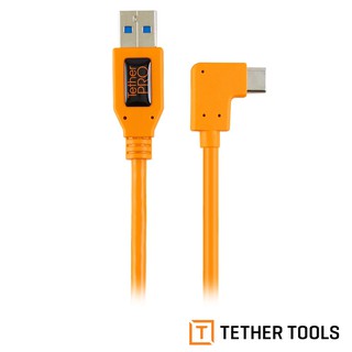 Tether Tools CUCRT02-ORG USB 3.0 轉 USB-C 直角 傳輸線 0.5M