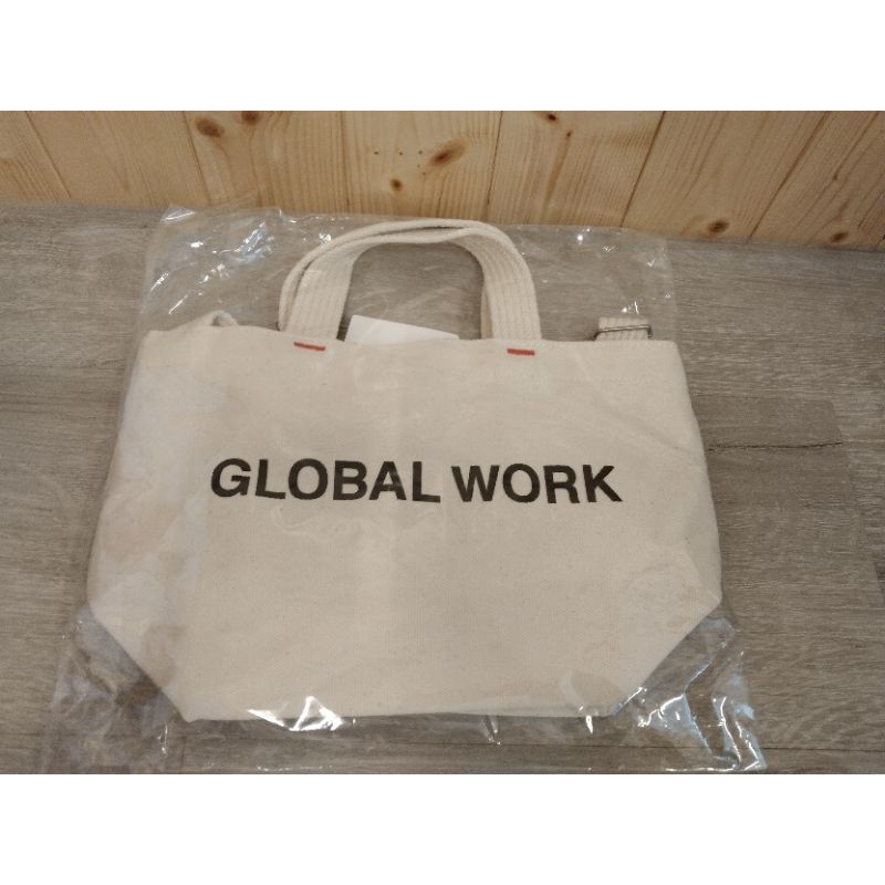 全新 GLOBAL WORK 帆布包 可手提/斜背