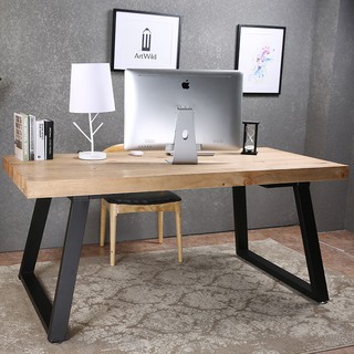 【北意生活】北歐實木電腦臺式桌家用loft簡約松木寫字桌書桌雙人辦公桌電競桌