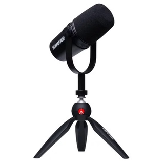 『視界』台灣出貨！公司貨！手機/電腦都能用！ SHURE MOTIV MV7 Manfrotto 動圈式麥克風專業腳架組