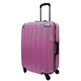 KANGOL 英式袋鼠 高質感 閃耀金屬鋁框 28吋(粉)純PC鏡面材質 行李箱 拉桿箱 KG51128(福利品)