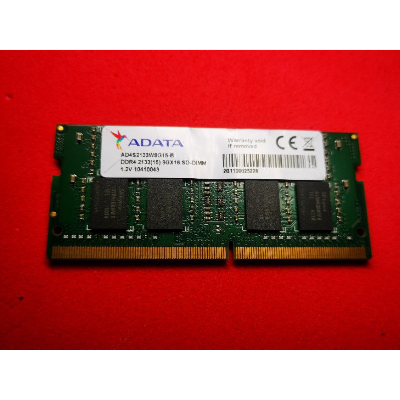 威剛終身保固  DDR4-2133  8GB 筆電記憶體 雙面RAM