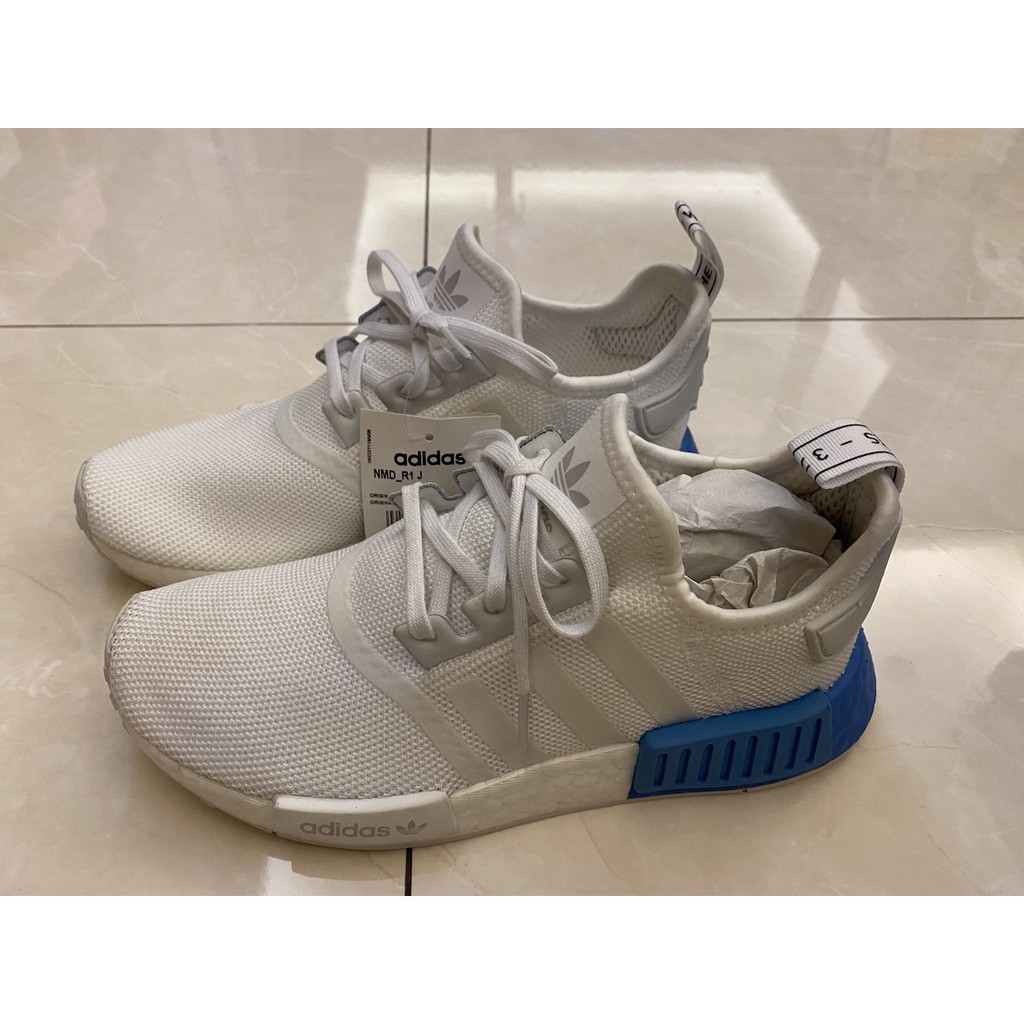 adidas 愛迪達 休閒鞋 NMD R1 J 襪套 白藍配色 EE6677 全新