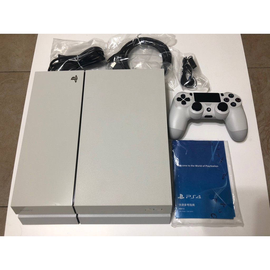 Ps4 主機二手cuh 1107a型500gb 冰河白全新手把 蝦皮購物