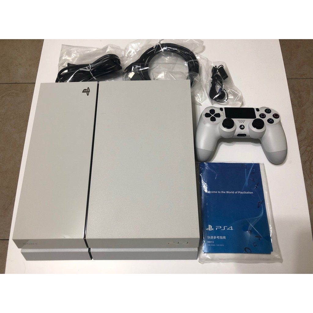 PS4 主機 二手 CUH-1107A型 500GB 冰河白 全新手把