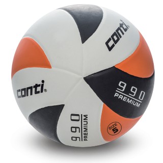 ＊LOVERY＊Conti-頂級超世代橡膠排球990(5號球) 柑/黑/白