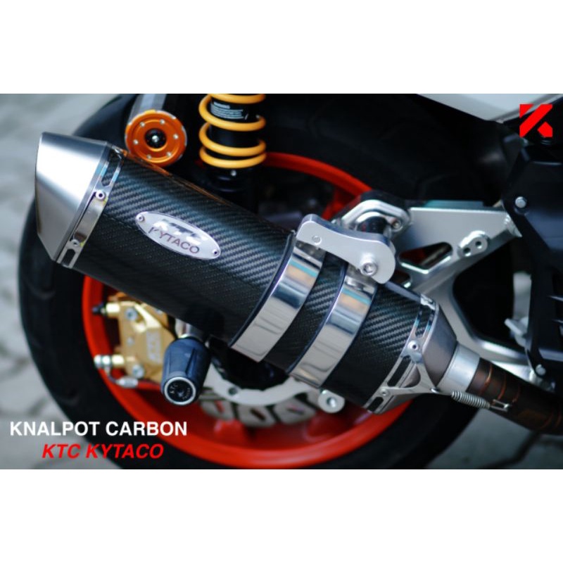 Ktckytaco 碳纖維排氣適用於 xmax250cc nmax aerox155 原裝 ktckytaco 適用於快