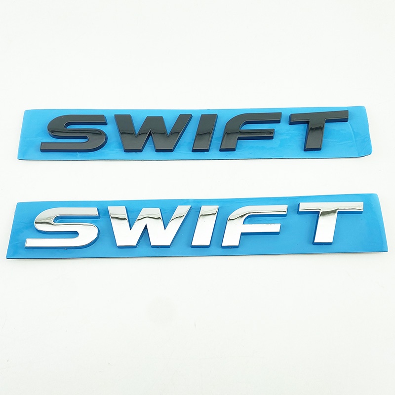 SUZUKI 適用於鈴木swift字母徽後備箱標誌車貼英文模型徽章裝飾銀黑色