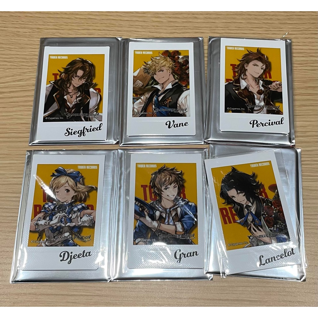 GBF TOWER RECORDS 碧藍幻想 拍立得 蘭斯洛特 齊格飛 珀西瓦爾 維恩 古蘭 姬塔 四騎士