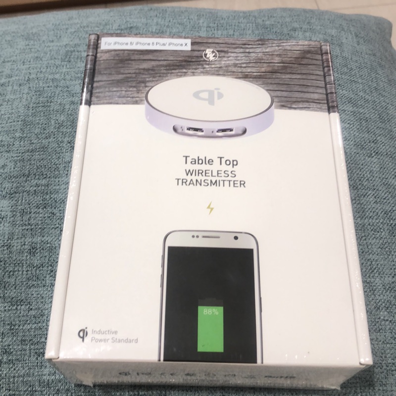 桌上型雙usb埠無線充電器 channelwell