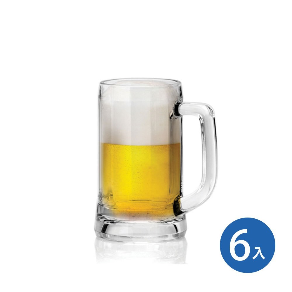 ☘小宅私物☘ Ocean 慕尼黑啤酒杯-小 355ml (6入)  玻璃杯 酒杯 酒器 手柄啤酒杯