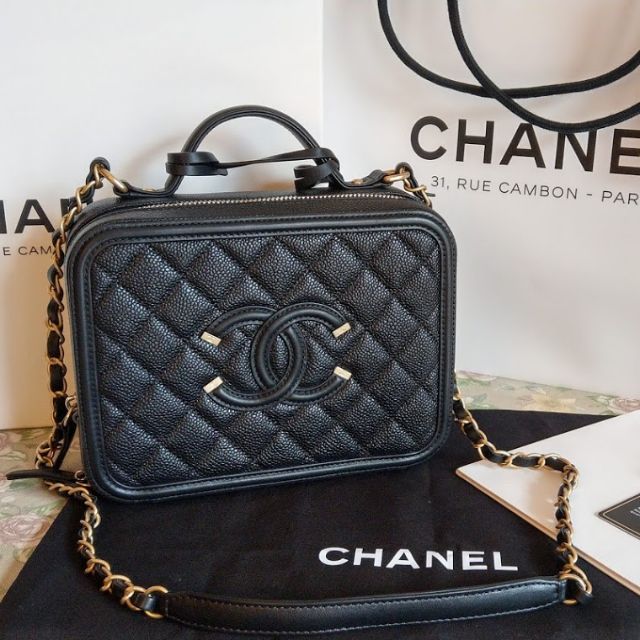 Chanel Vanity Case 21cm 復古小化妝包 中款 蝦皮購物
