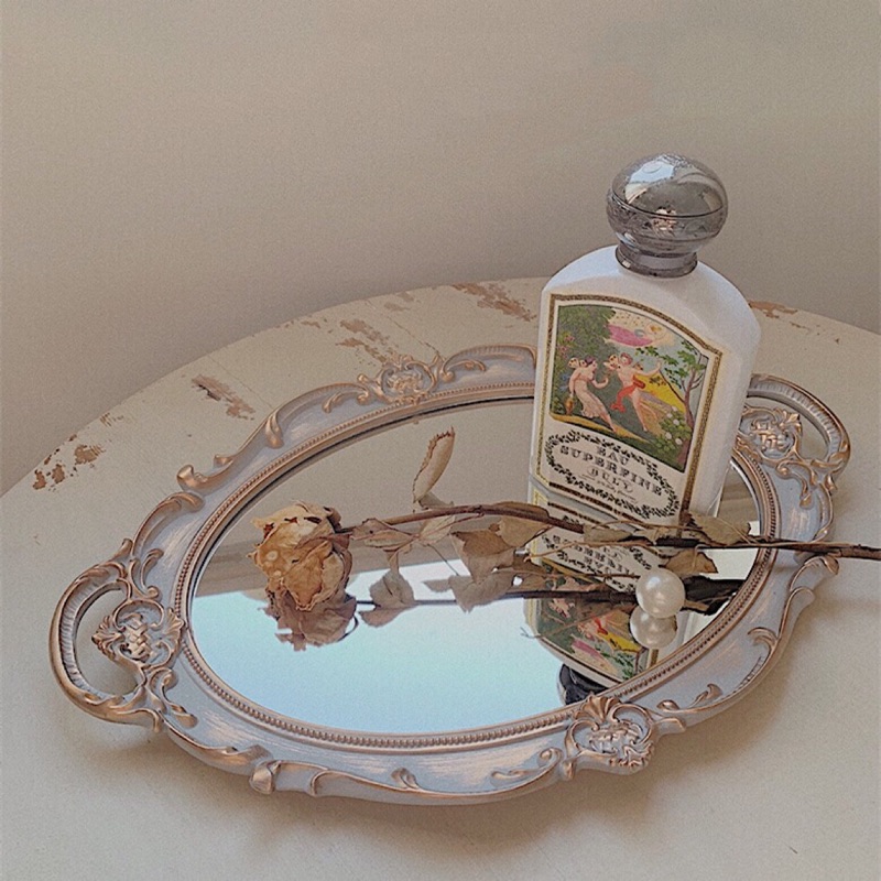 🌿法式復古鏡面托盤 裝飾盤