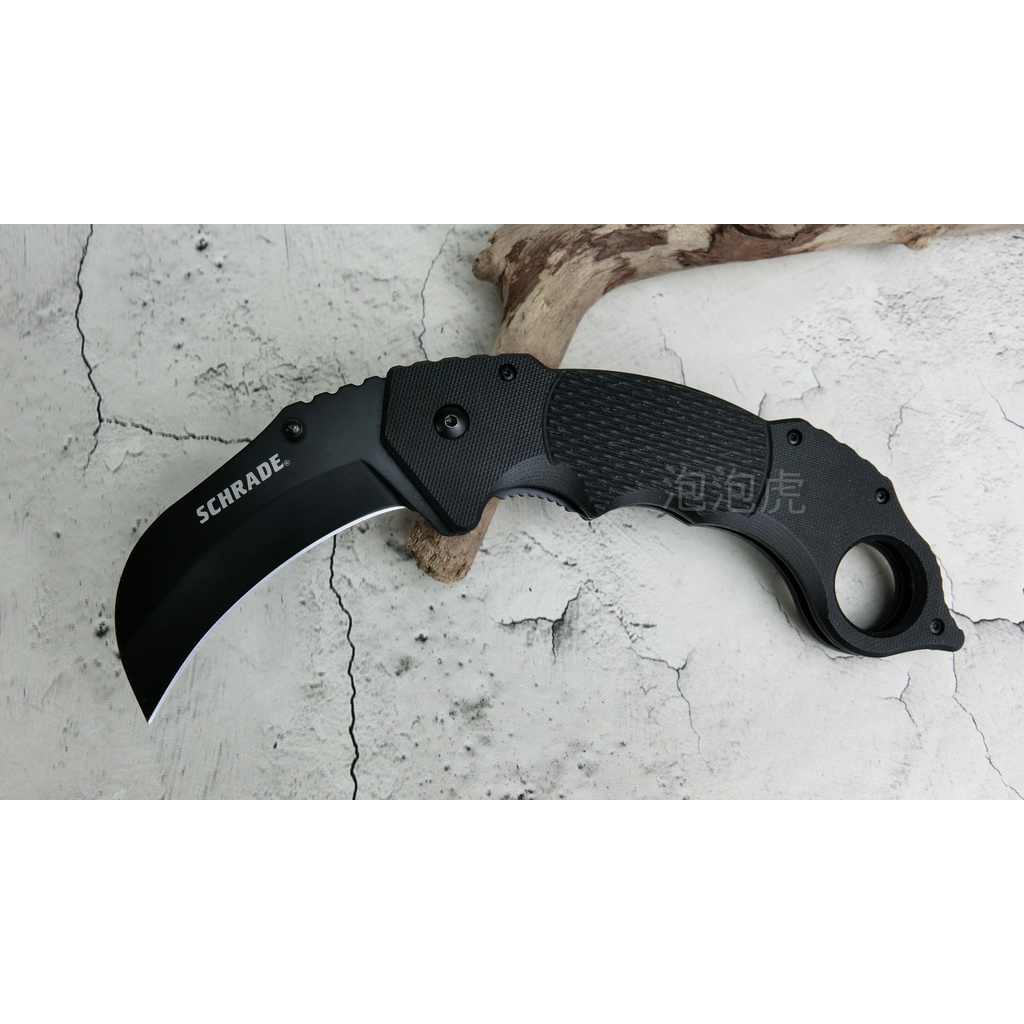 [泡泡虎]  Schrade SCH110 折刀 爪刀 Karambit 登山 露營 野外求生 [全新 現貨]