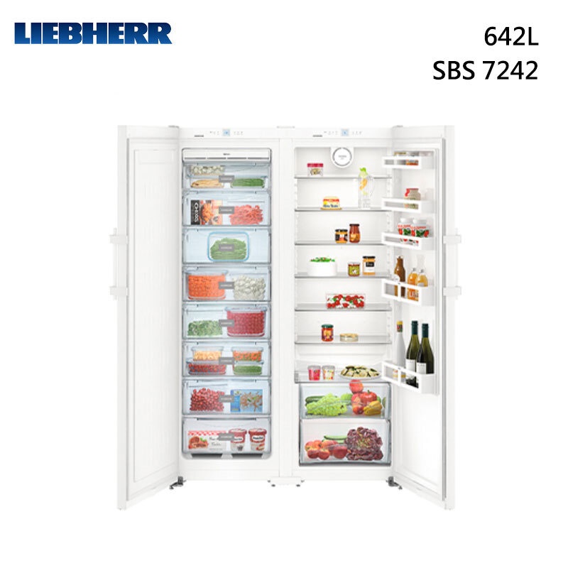 【歡迎殺價】【刷卡分3期】德國LIEBHERR 利勃 SBS7242 獨立式 冷凍+冷藏雙門冰箱642L (220V)