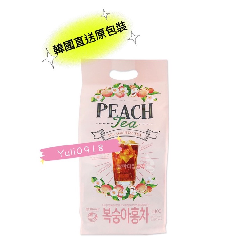 現貨 預購韓國no Brand Peach Tea 即溶茶冷飲水蜜桃茶 單包入 14g一次 包 蝦皮購物