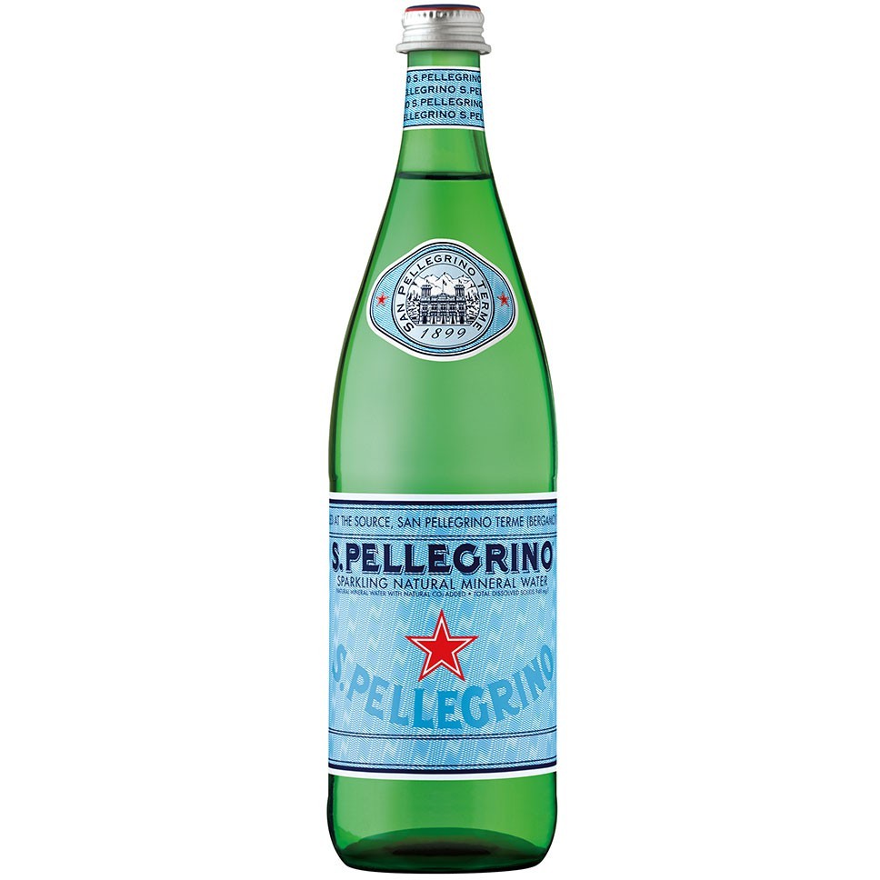 S.Pellegrino 聖沛黎洛 氣泡礦泉水(1000mlx12入x箱)玻璃瓶(需開瓶器開瓶)