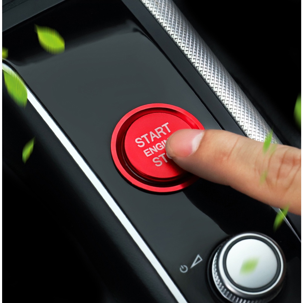 汽車發動機啟停按鈕裝飾貼紙適用於奧迪a4 A5 A6 A7 Q5 Q7汽車造型汽車點火裝飾蓋裝飾圈