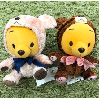 迪士尼 Disney 類似達菲熊 泰迪熊變裝小熊維尼 Baby款 Q版玩偶 情侶組 一對價