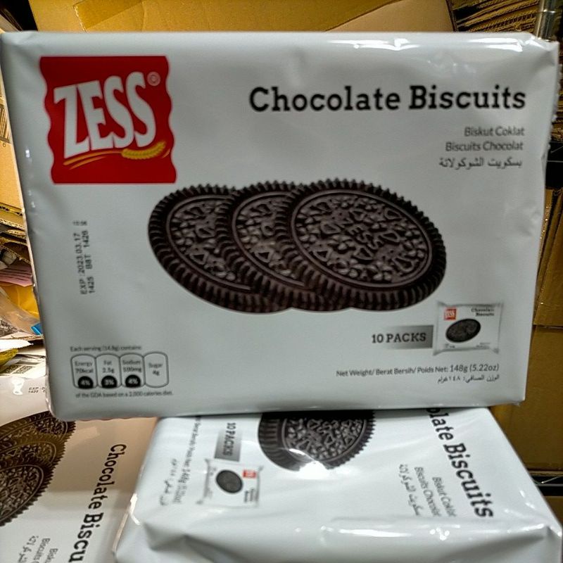 超取最多16包 ZESS巧克力餅乾 每袋裏頭有獨立小包裝10個 效期2023年3月，超賣出更新效期