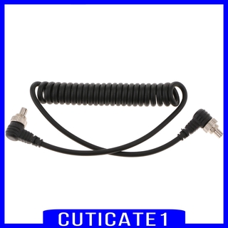 [cuticatefaMY] 公對公閃光燈 PC 同步電纜,帶螺絲鎖,適用於 7D 5D II 1D 1m