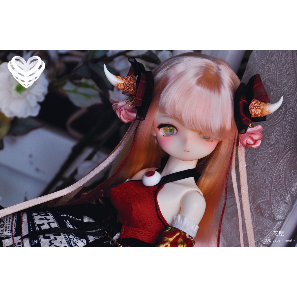 Bjd Dd 角花塵黑魔法人偶部門 鬼角頭飾髮飾髮夾飾品 100 蝦皮購物
