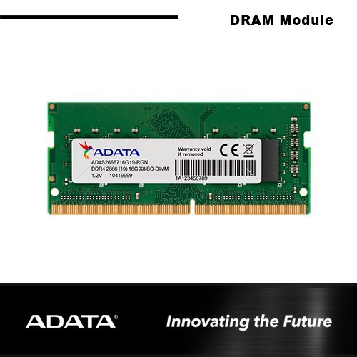 Adata DDR4 2666MHz 16GB RAM SODIMM 單通道