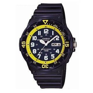 【CASIO】潛水設計運動指針錶-深藍X黃圈(MRW-200HC-2B)正版宏崑公司貨