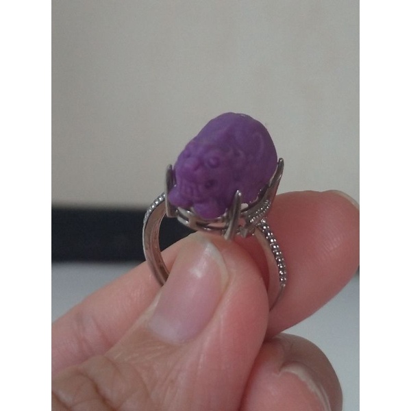 紫雲母 貔貅 可調式 戒指