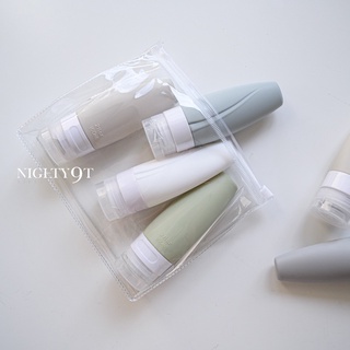 𝐍𝐢𝐠𝐡𝐭𝐲𝟗｜莫蘭迪色矽膠分裝瓶旅行分裝瓶套組 沐浴乳分裝 洗髮精分裝 旅行盥洗用品分裝瓶 /臺灣現貨/