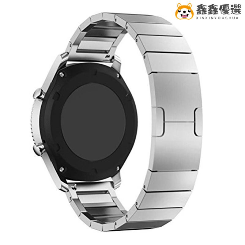 【熱賣現貨】三星Gear S3不鏽鋼錶帶22mm金屬快拆錶帶小米Haylou RS3不鏽鋼錶帶 華為鑫鑫優選