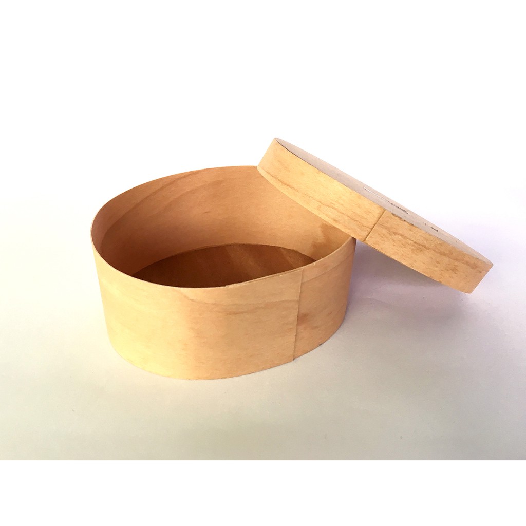 【Minipingart】黏土素材.木器~橢圓木片盒