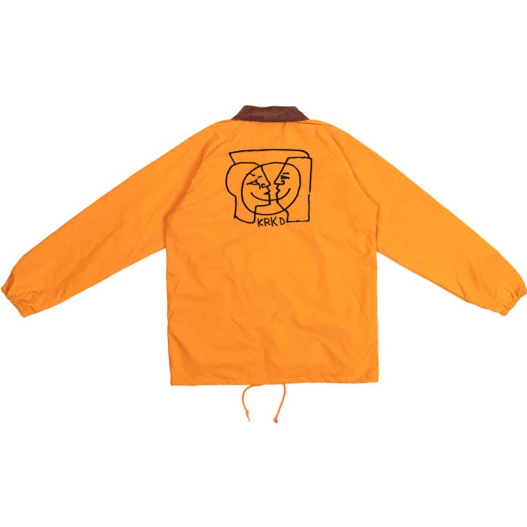 KROOKED - 54023015A MOON SMILE EMB CUSTOM JKT 教練外套 風衣外套 (橘色)
