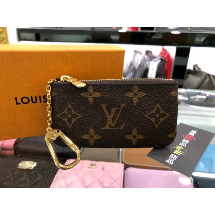 東區正精品㊣LV LOUIS VUITTON M62650 全新原花零錢包鑰匙包卡片包 RZ4612