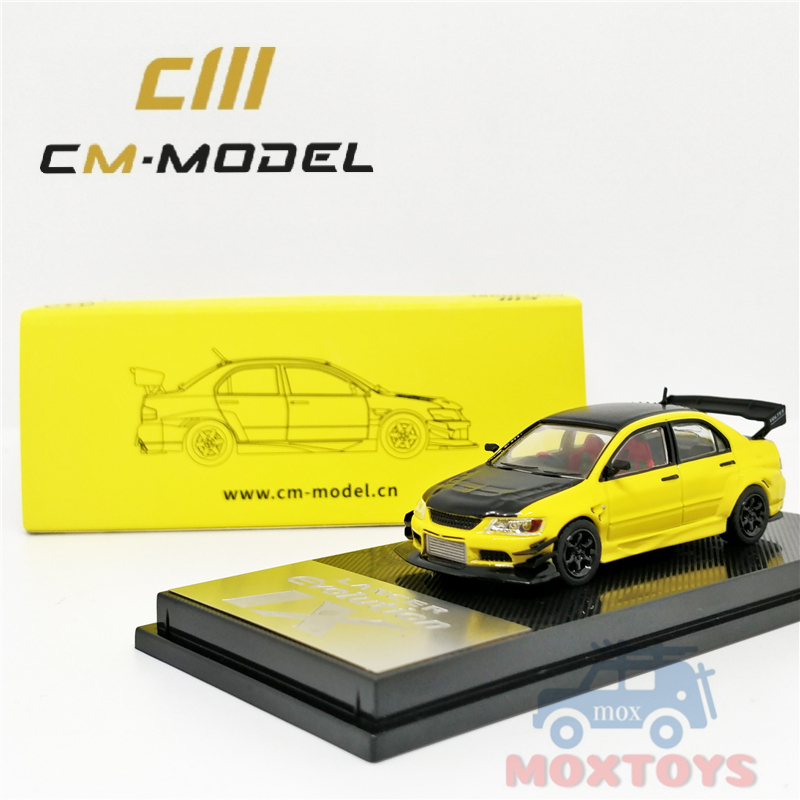 Mitsubishi Cm 型號1 64 三菱蘭西evo Ix 黃色黑色碳壓鑄模型車 蝦皮購物