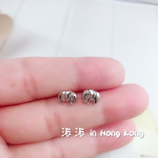 《現貨》香港正生純銀 925純銀 大象耳環 正生純銀