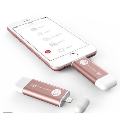 亞果元素 iKlips iOS USB 3.0極速多媒體行動碟 32GB 玫瑰金