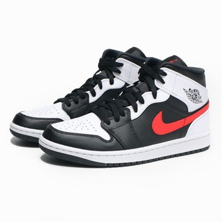 [JSNEAKERS] Air Jordan 1 Mid 熊貓配色 黑白紅勾 經典 男生尺寸 554724-075