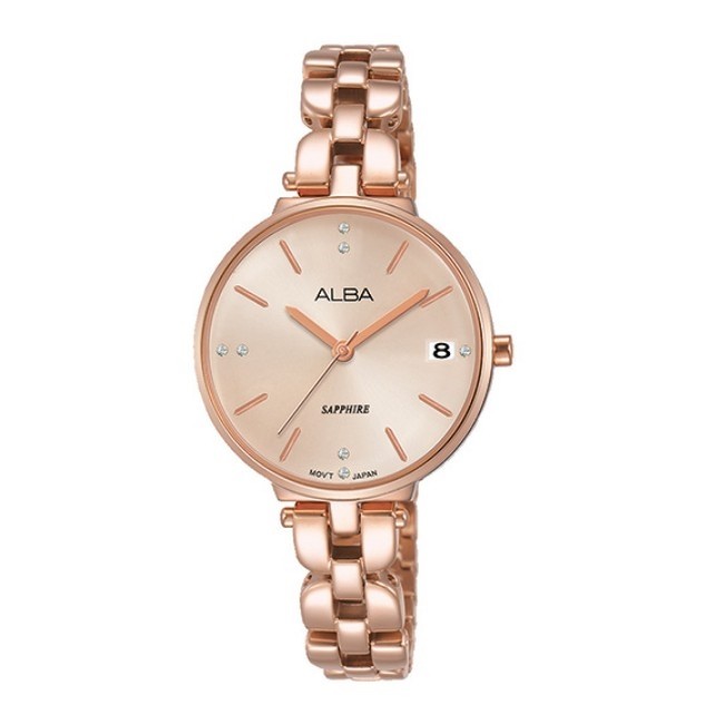 ALBA 雅柏 Fashion lady 女 水晶鏡面 石英腕錶(AG8J76X1) 28mm