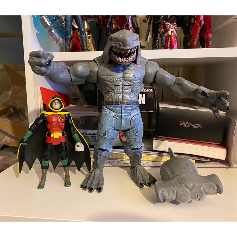 DC Mattel 美泰兒 鯊魚王 king shark BAF 雙頭雕 只有鯊魚王 不含羅賓 絕版 稀少