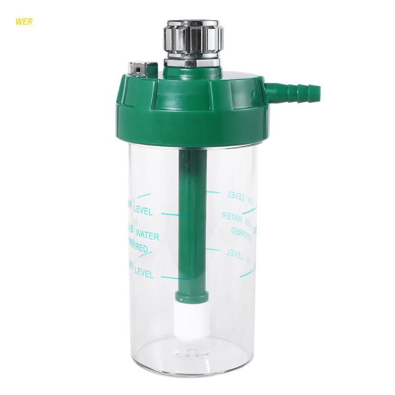 WER YOGA乾式加濕器瓶200mL兼容O2壓力表氧氣調節器200mL帶指示線