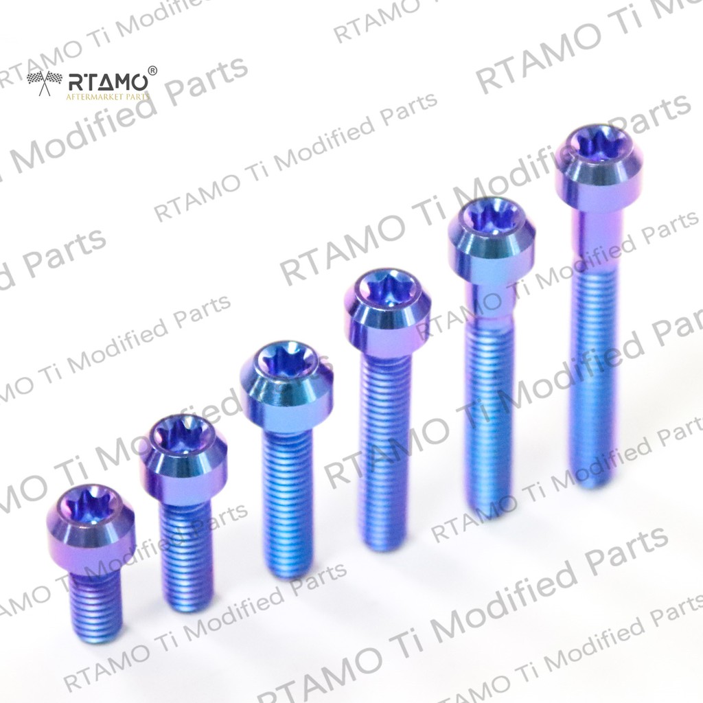 RTAMO | M5x10—50mm 64正鈦 圓柱倒角內星 端子鏡/引擎蓋/車把開關改裝螺絲