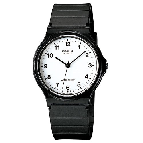 【CASIO】超薄經典指針錶-白面黑數字(MQ-24-7B)正版宏崑公司貨