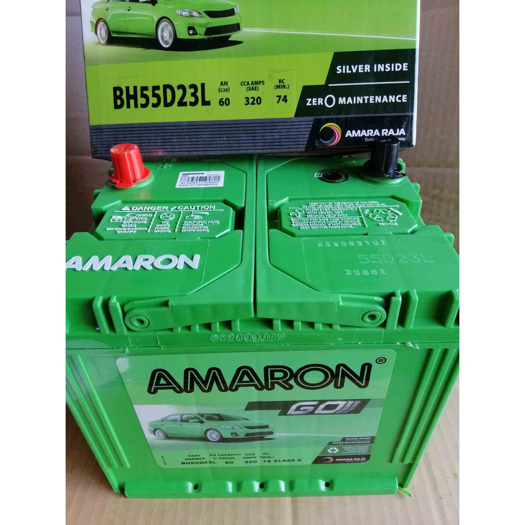 全新品愛馬龍AMARON銀合金汽車電池55D23L,規格60ah500cca，保固一年