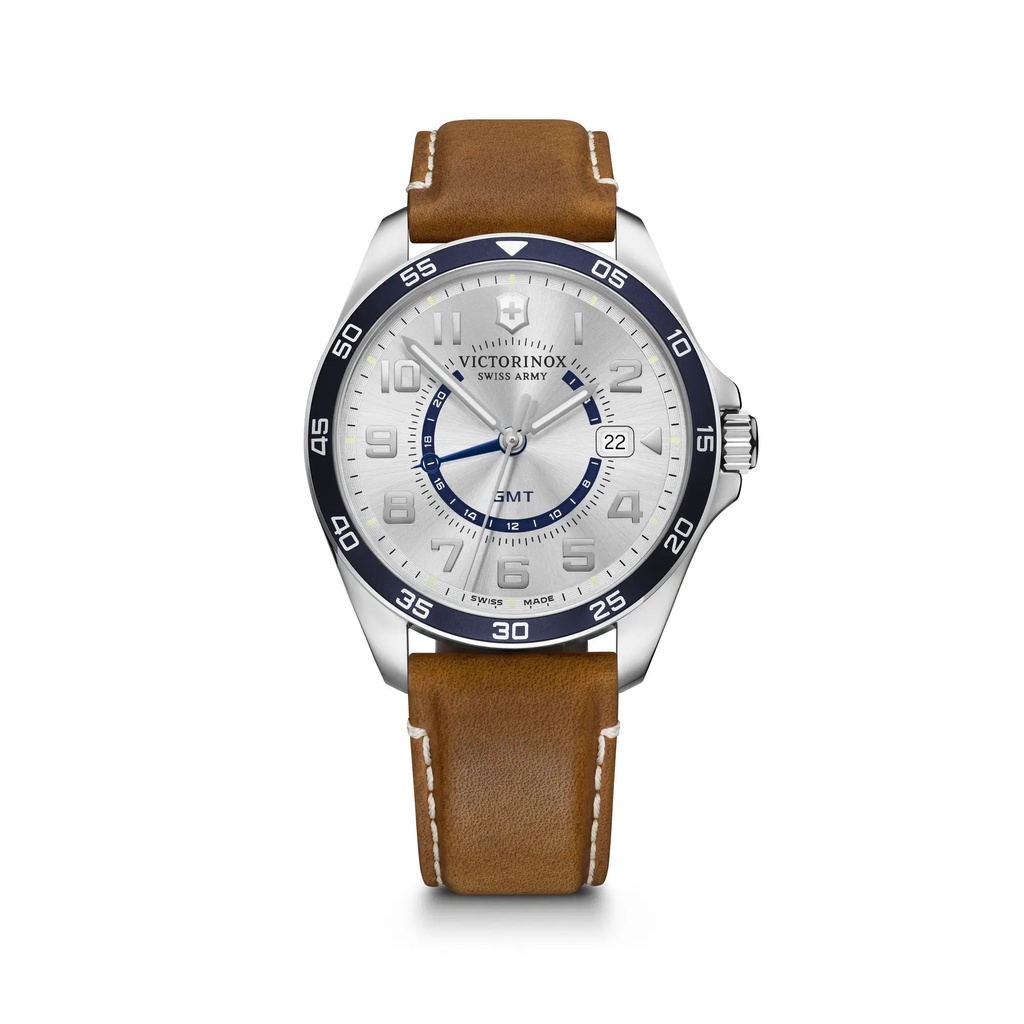 VICTORINOX 瑞士維氏 (VISA-241931) FieldForce Classic GMT兩地時間顯示腕錶